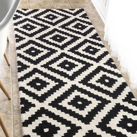 Nuloom Kellee Hand Tufted Geometric Wool Area Rug 2ft 6in x 10ft MTVS174A-26010